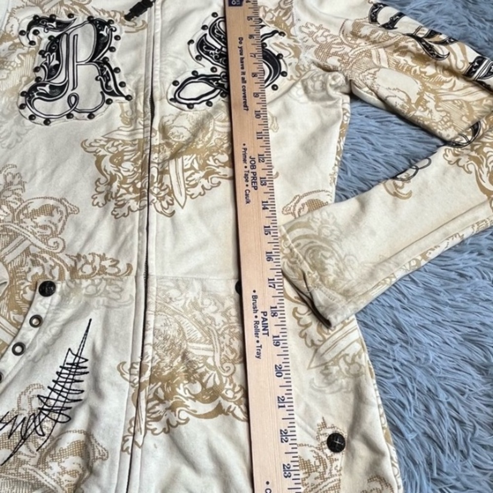 Rebel Spirit Hoodie Jacket Womens Small Studs
Swords Pockets Hood Velvet Skull - Picture 4 of 6